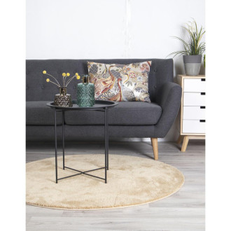 Stolik pomocniczy metalowy z tacą Intesi 47cm czarny House Nordic