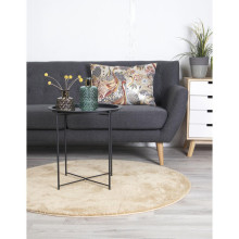 Stolik pomocniczy metalowy z tacą Intesi 47cm czarny House Nordic