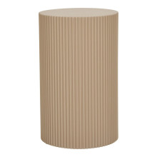 Stolik pomocniczy ryflowany - kolumna Farense 30cm ciemny piasek House Nordic