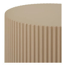 Stolik pomocniczy ryflowany - kolumna Farense 30cm ciemny piasek House Nordic