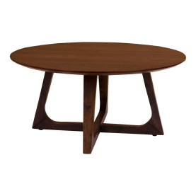 Stolik okrągły fornirowany Hellerup 75cm orzech House Nordic