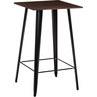 Stół barowy kwadratowy Paris Wood 60x60 czarny/sosna orzech D2.Design do salonu, kuchni i jadalni.