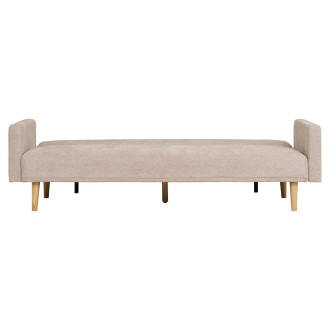 Sofa rozkładana na nóżkach Kells 208cm ciemny beż / drewniane nogi House Nordic