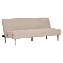Sofa rozkładana na nóżkach Kells 208cm ciemny beż / drewniane nogi House Nordic