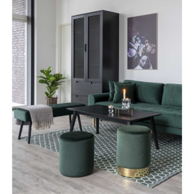 Sofa tapicerowana na nóżkach Lido 2,5-osobowa butelkowa zieleń / nogi naturalne House Nordic 2