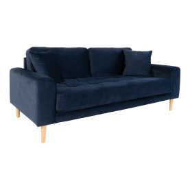 Sofa tapicerowana na nóżkach Lido 2,5-osobowa granatowy / nogi naturalne House Nordic 2