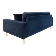 Sofa tapicerowana na nóżkach Lido 2,5-osobowa granatowy / nogi naturalne House Nordic
