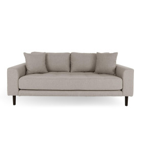 Sofa tapicerowana na nóżkach Lido 2,5-osobowa ciemny beż / nogi czarne House Nordic