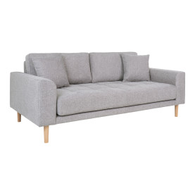 Sofa tapicerowana na nóżkach Lido 2,5-osobowa jasny szary / nogi naturalne House Nordic 2
