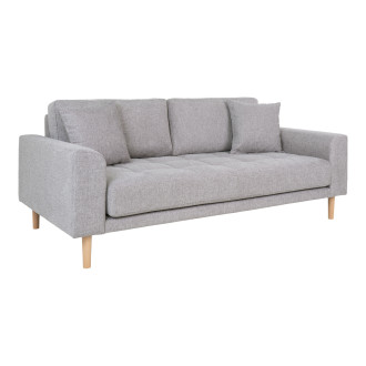 Sofa tapicerowana na nóżkach Lido 2,5-osobowa jasny szary / nogi naturalne House Nordic