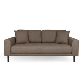Sofa tapicerowana na nóżkach Lido 2,5-osobowa brązowy / nogi czarne House Nordic