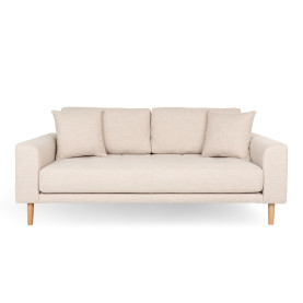 Sofa tapicerowana na nóżkach Lido 2,5-osobowa piaskowy / nogi naturalne House Nordic