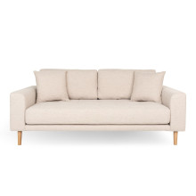 Sofa tapicerowana na nóżkach Lido 2,5-osobowa piaskowy / nogi naturalne House Nordic