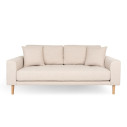 Sofa tapicerowana na nóżkach Lido 2,5-osobowa piaskowy / nogi naturalne House Nordic