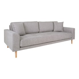 Sofa tapicerowana na nóżkach Lido 3-osobowa jasny szary / nogi naturalne House Nordic 2