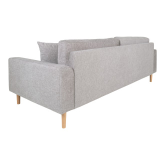 Sofa tapicerowana na nóżkach Lido 3-osobowa jasny szary / nogi naturalne House Nordic