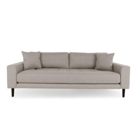 Sofa tapicerowana na nóżkach Lido 3-osobowa ciemny beż / nogi czarne House Nordic