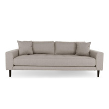 Sofa tapicerowana na nóżkach Lido 3-osobowa ciemny beż / nogi czarne House Nordic