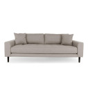 Sofa tapicerowana na nóżkach Lido 3-osobowa ciemny beż / nogi czarne House Nordic