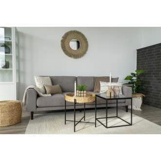 Sofa tapicerowana na nóżkach Lido 3-osobowa ciemny beż / nogi czarne House Nordic