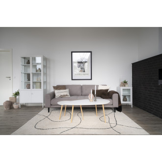 Sofa tapicerowana na nóżkach Lido 3-osobowa ciemny beż / nogi czarne House Nordic
