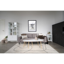 Sofa tapicerowana na nóżkach Lido 3-osobowa ciemny beż / nogi czarne House Nordic