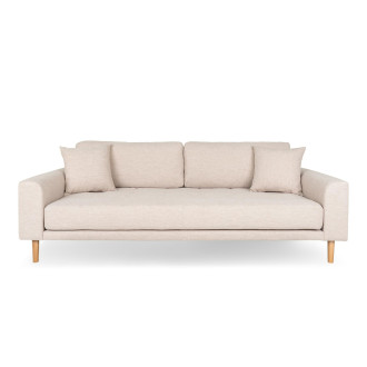 Sofa tapicerowana na nóżkach Lido 3-osobowa piaskowy / nogi naturalne House Nordic