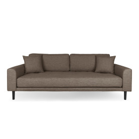Sofa tapicerowana na nóżkach Lido 3-osobowa brązowy / nogi czarne House Nordic