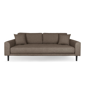 Sofa tapicerowana na nóżkach Lido 3-osobowa brązowy / nogi czarne House Nordic