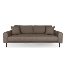 Sofa tapicerowana na nóżkach Lido 3-osobowa brązowy / nogi czarne House Nordic