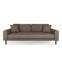Sofa tapicerowana na nóżkach Lido 3-osobowa brązowy / nogi czarne House Nordic