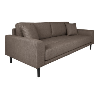 Sofa tapicerowana na nóżkach Lido 3-osobowa brązowy / nogi czarne House Nordic