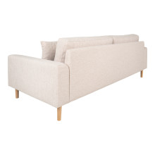 Sofa tapicerowana na nóżkach Lido 3-osobowa piaskowy / nogi naturalne House Nordic