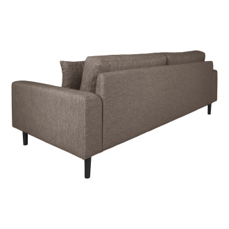 Sofa tapicerowana na nóżkach Lido 3-osobowa brązowy / nogi czarne House Nordic