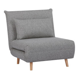 Fotel z poduszką i funkcją spania Marlow 82cm szary / brzoza House Nordic 2