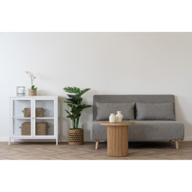 Sofa 2 osobowa rozkładana z poduszkami Marlow 140cm szary / brzoza House Nordic 2