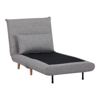Fotel z poduszką i funkcją spania Marlow 82cm szary / brzoza House Nordic
