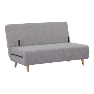 Sofa 2 osobowa rozkładana z poduszkami Marlow 140cm szary / brzoza House Nordic