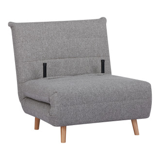 Fotel z poduszką i funkcją spania Marlow 82cm szary / brzoza House Nordic
