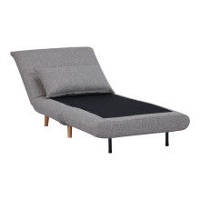 Fotel z poduszką i funkcją spania Marlow 82cm szary / brzoza House Nordic