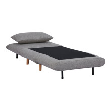 Fotel z poduszką i funkcją spania Marlow 82cm szary / brzoza House Nordic