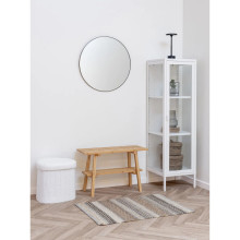 Pufa ze schowkiem tkanian teddy Medford 42,5 biała House Nordic