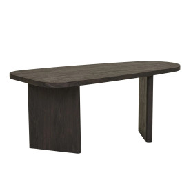 Stolik kawowy japadni - nieregularny blat Melo 100x50cm ciemny brąz House Nordic