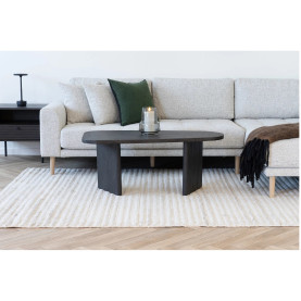 Stolik kawowy japadni - nieregularny blat Melo 100x50cm ciemny brąz House Nordic 2