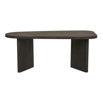 Stolik kawowy japadni - nieregularny blat Melo 100x50cm ciemny brąz House Nordic