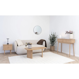 Stolik kawowy japadni - nieregularny blat Melo 100x50cm ocień dębu House Nordic