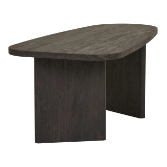 Stolik kawowy japadni - nieregularny blat Melo 100x50cm ciemny brąz House Nordic