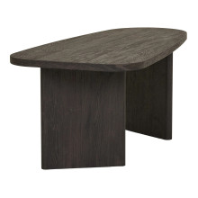 Stolik kawowy japadni - nieregularny blat Melo 100x50cm ciemny brąz House Nordic