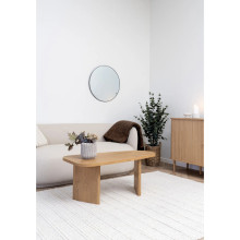 Stolik kawowy japadni - nieregularny blat Melo 100x50cm ocień dębu House Nordic