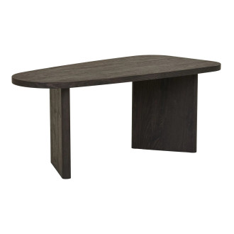 Stolik kawowy japadni - nieregularny blat Melo 100x50cm ciemny brąz House Nordic
